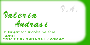 valeria andrasi business card